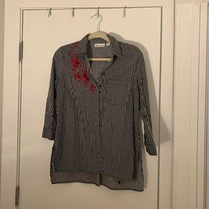 Striped Button Down Top